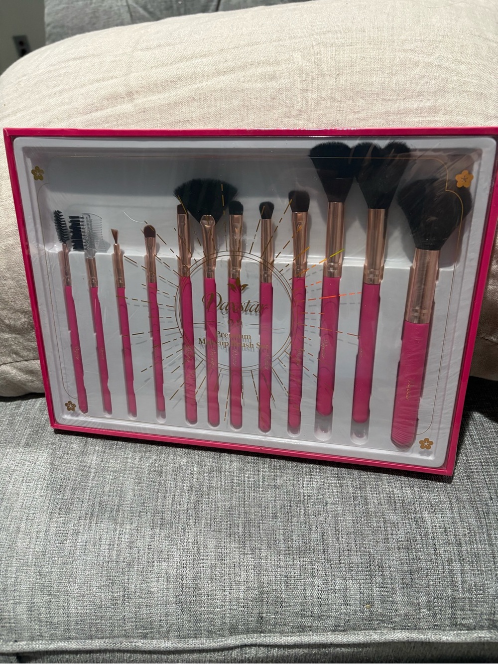 Pink Makeup Brush Set - 12 Piece Brush Kit